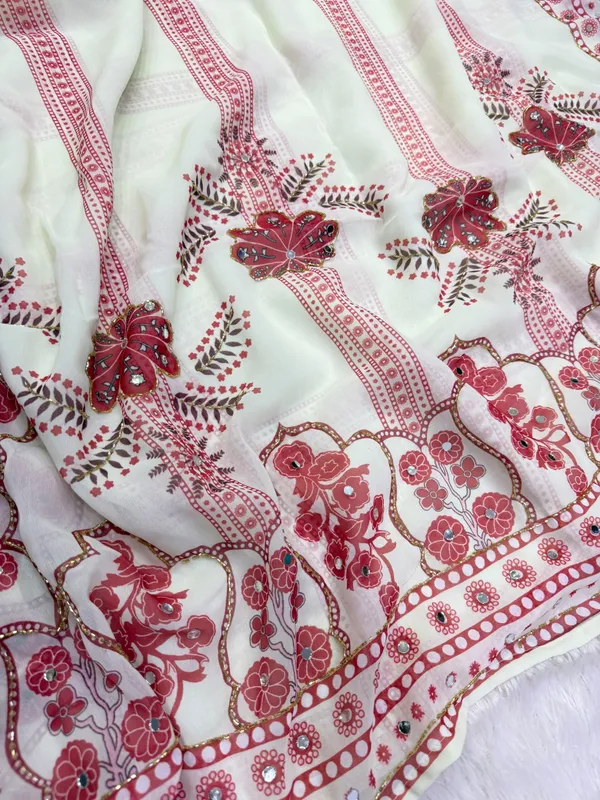 White_Printed_Hand_and_Mirror_Work_Saree