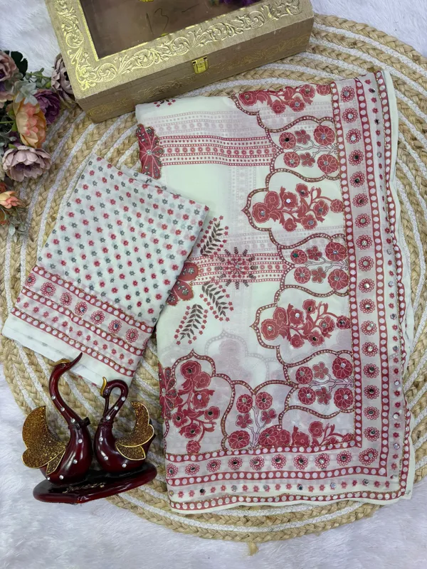 White_Printed_Hand_and_Mirror_Work_Saree