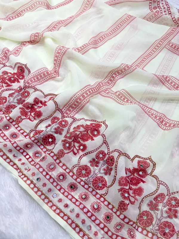 White_Printed_Hand_and_Mirror_Work_Saree