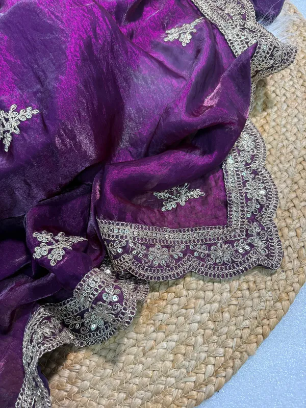 Purple_Classic_Space_Silk_Embroidered_Saree
