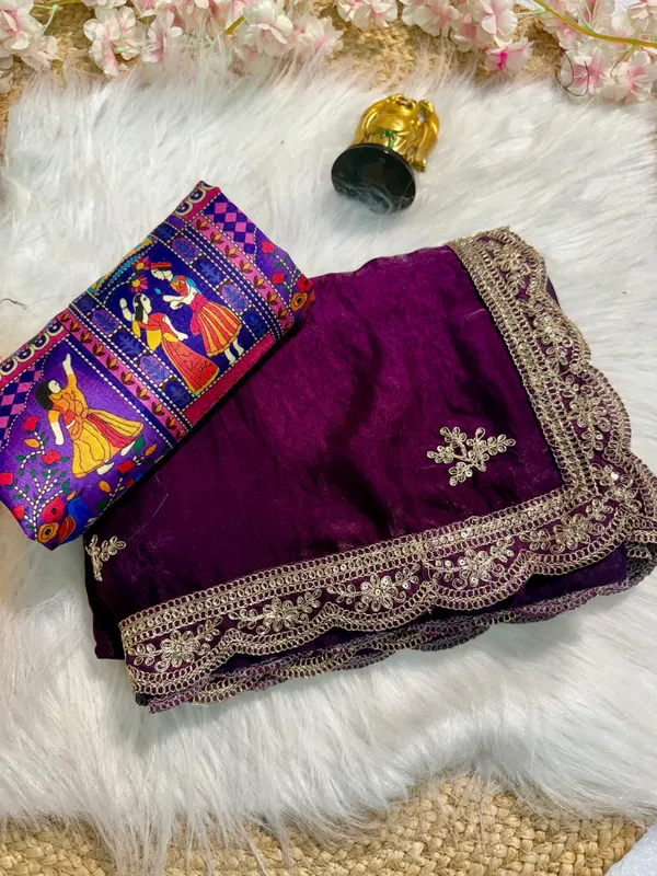 Purple_Classic_Space_Silk_Embroidered_Saree