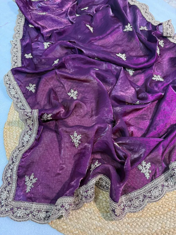 Purple_Classic_Space_Silk_Embroidered_Saree