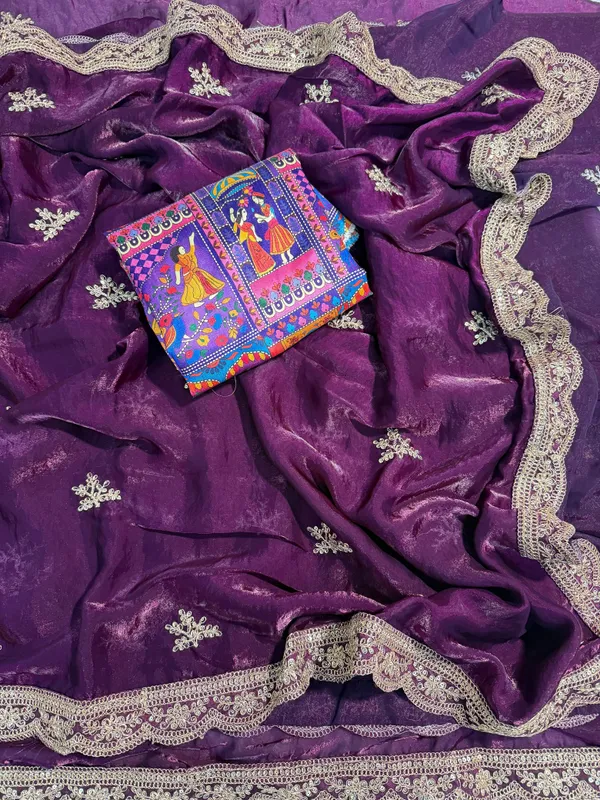 Purple_Classic_Space_Silk_Embroidered_Saree