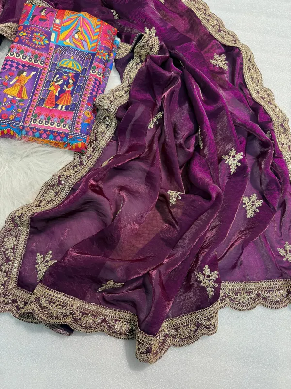 Purple_Classic_Space_Silk_Embroidered_Saree