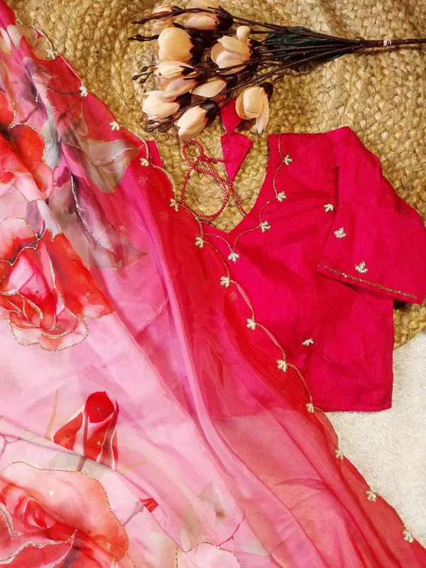 Pink_Katdana_and_Beads_Hand-Embroidered_Saree