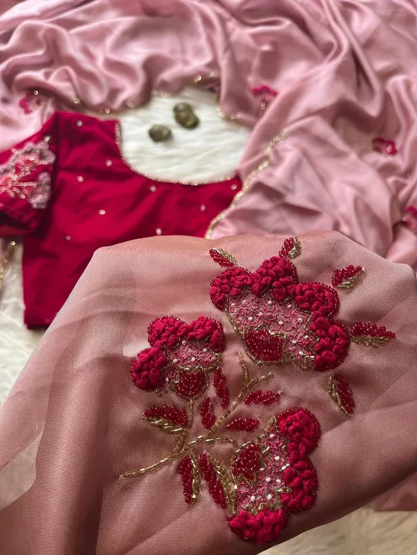 Pink_Shaded_Katdana_and_Beads_Hand-Embroidered_Saree