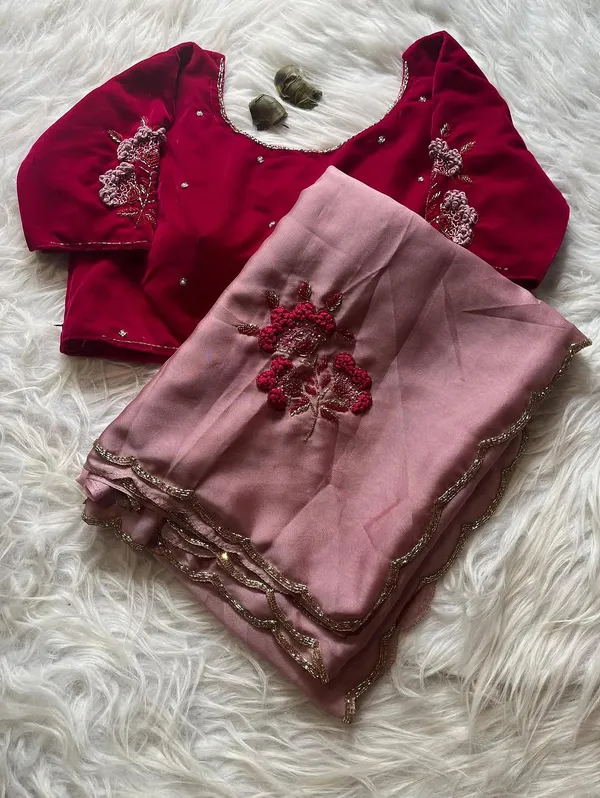 Pink_Shaded_Katdana_and_Beads_Hand-Embroidered_Saree