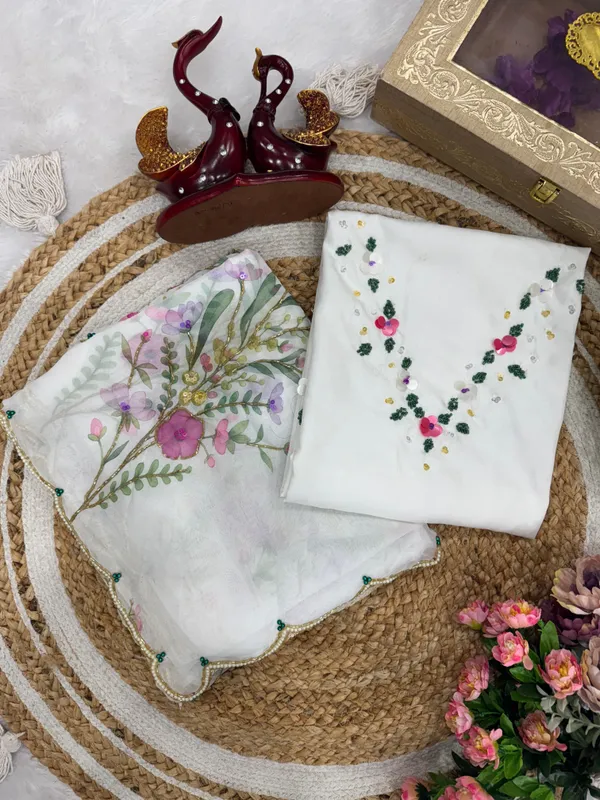 White_Floral_Hand-Embroidered_Saree