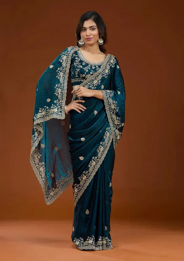 Rama_Space_Silk_Embroidered_Saree