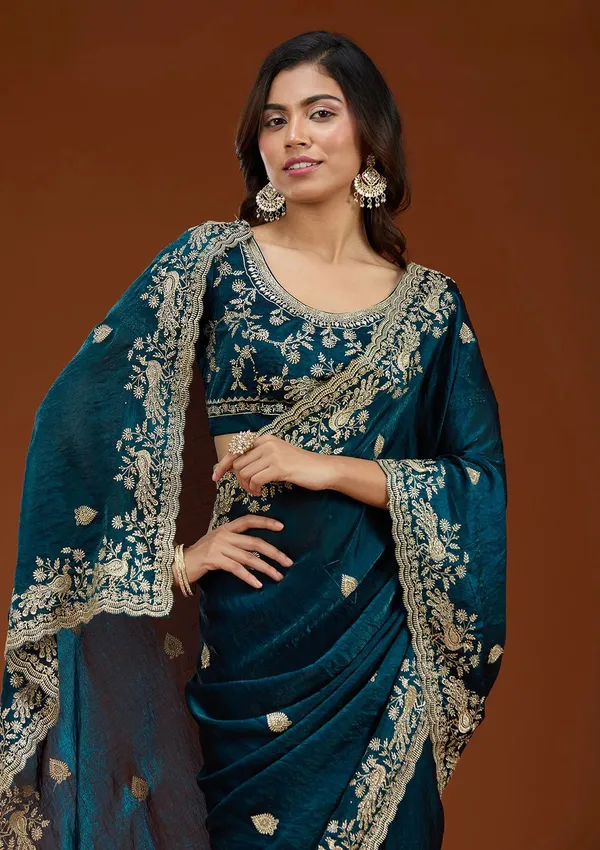 Rama_Space_Silk_Embroidered_Saree