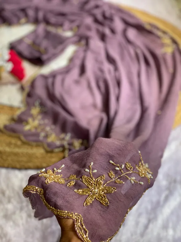 Lavender_Chocolate_Silk_Handwork_Saree