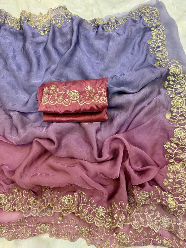 Lavender_Shaded_Space_Silk_Designer_Saree