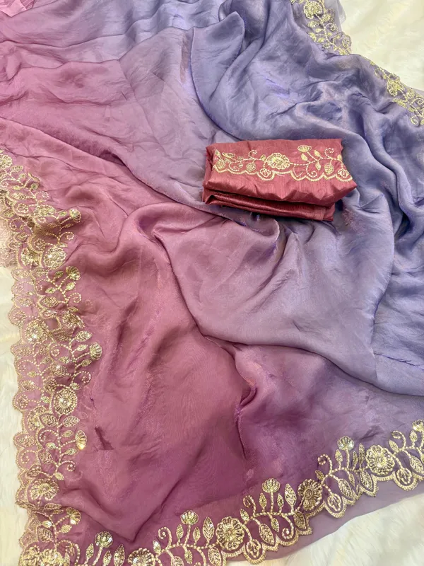 Lavender_Shaded_Space_Silk_Designer_Saree