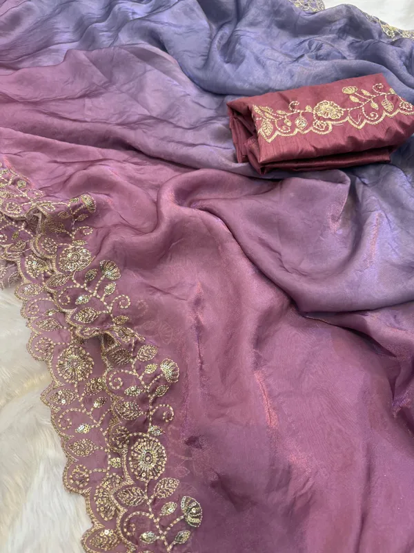 Lavender_Shaded_Space_Silk_Designer_Saree