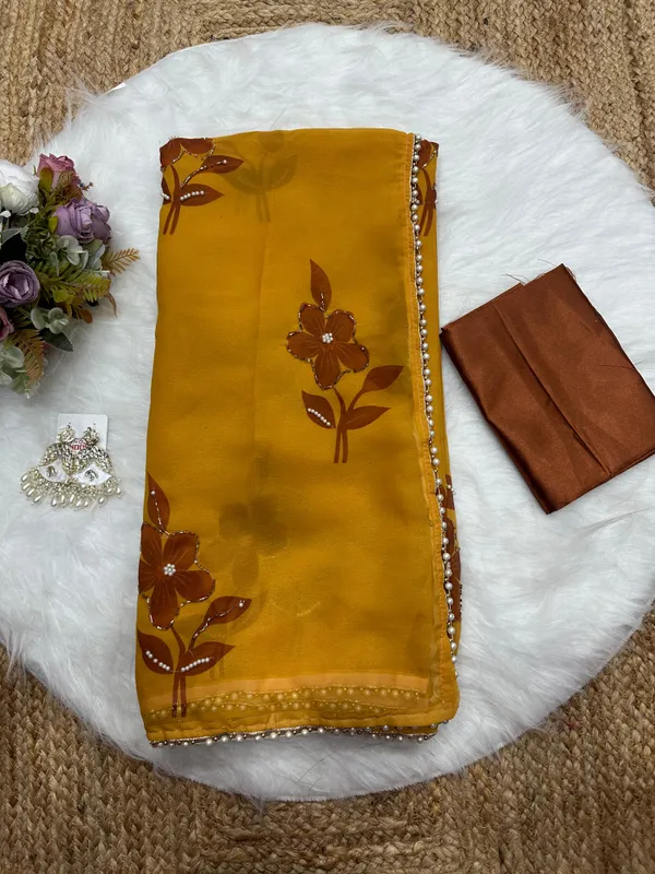 Mustard_Katdana_and_Beads_Hand-Embroidered_Saree