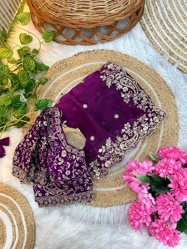 Wine_Space_Silk_With_Embroidered_Saree
