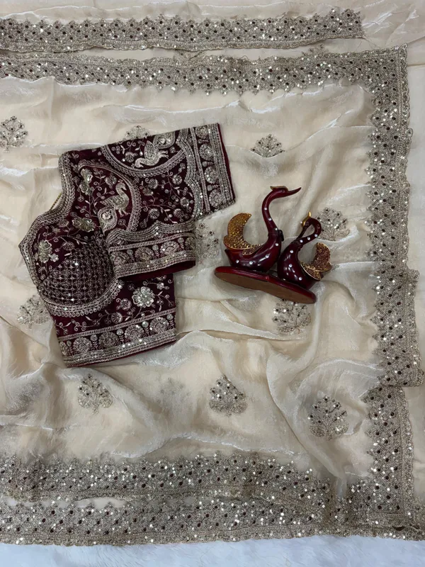 Cream_Space_Silk_Embroidered_Saree