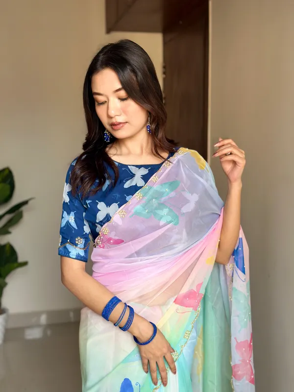 White_Butterfly_Handwork_Saree
