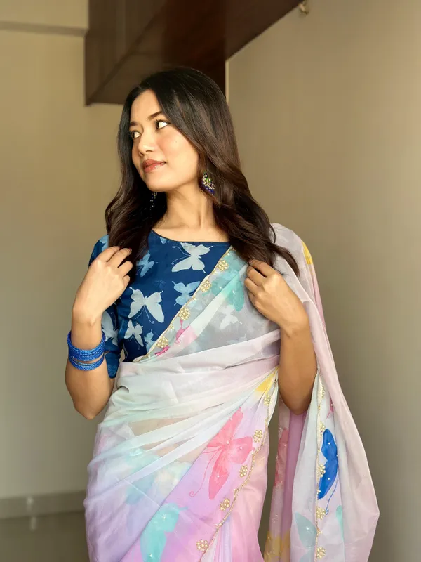 White_Butterfly_Handwork_Saree