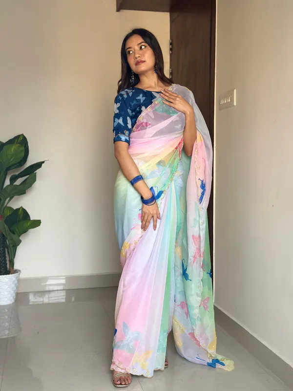 White_Butterfly_Handwork_Saree