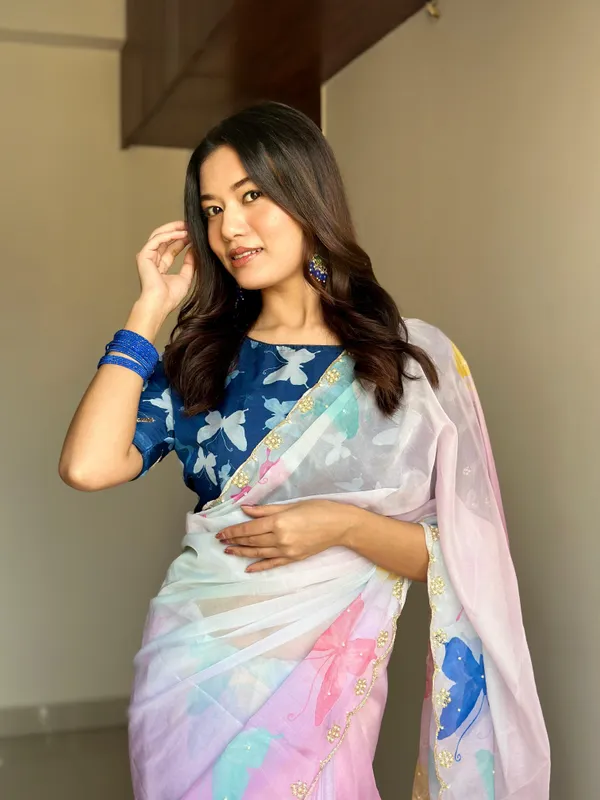 White_Butterfly_Handwork_Saree