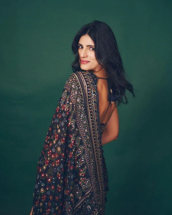 Navy_Ajarakh_Print_Embroidered_Saree