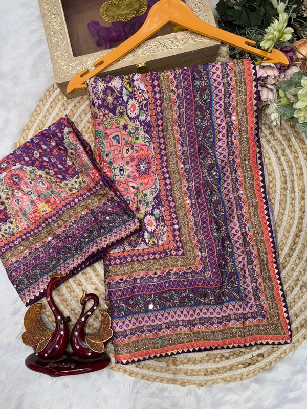 Purple_Ajarakh_Print_Mirror_Embroidered_Saree
