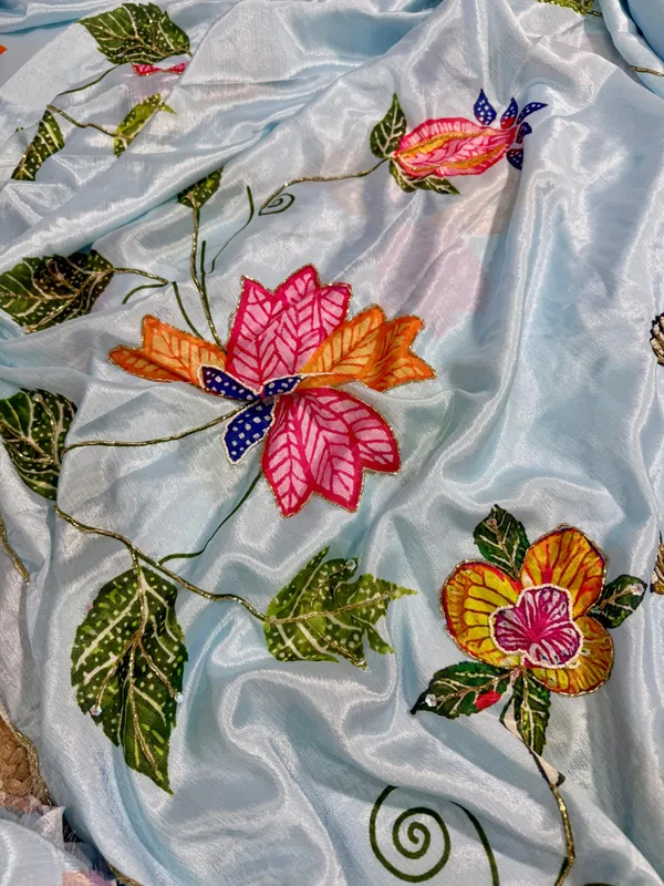 Sky-Blue_Peacock_Hand-Embroidered_Saree