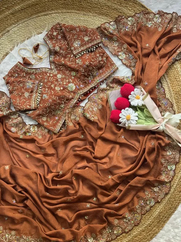 Rusty_Orange_Syska_Silk_Designer_Saree