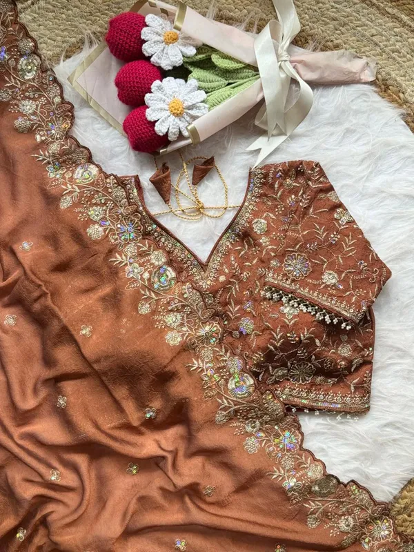 Rusty_Orange_Syska_Silk_Designer_Saree