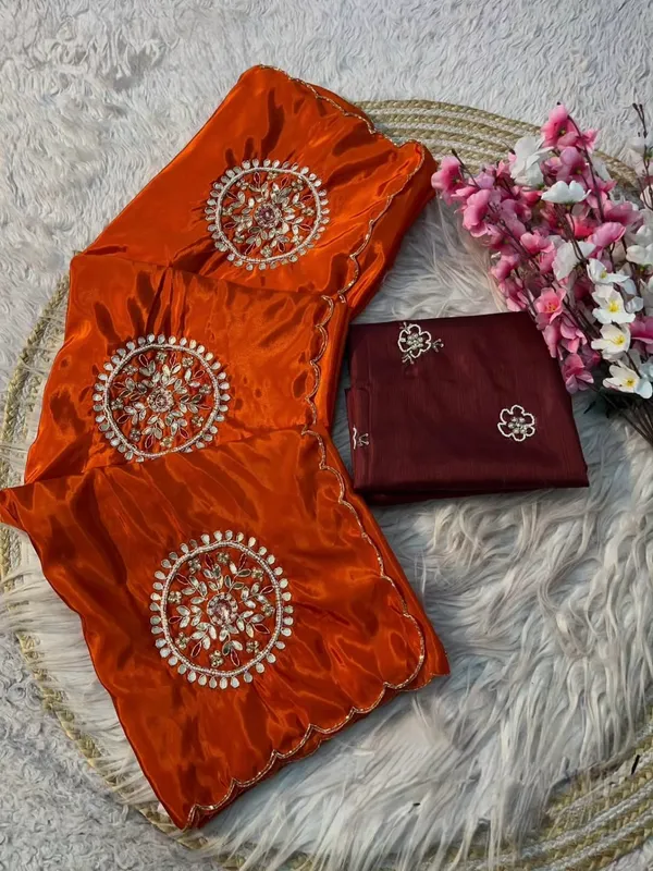 Rusty_Orange_Satin_Silk_Handwork_Saree