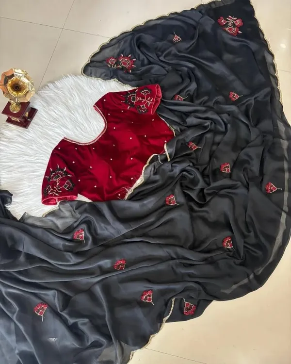Black_Shaded_Katdana_and_Beads_Hand-Embroidered_Saree