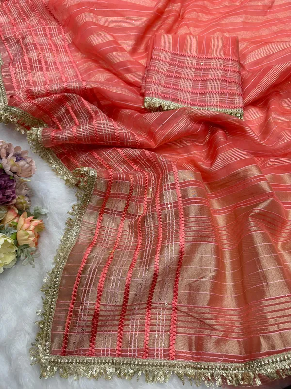Orange_Tissue_Silk_Embroidered_Saree