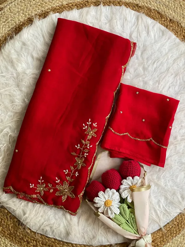 Red_Chocolate_Silk_Handwork_Saree