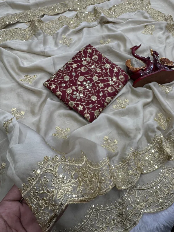 Cream_Syska_Silk_Designer_Saree