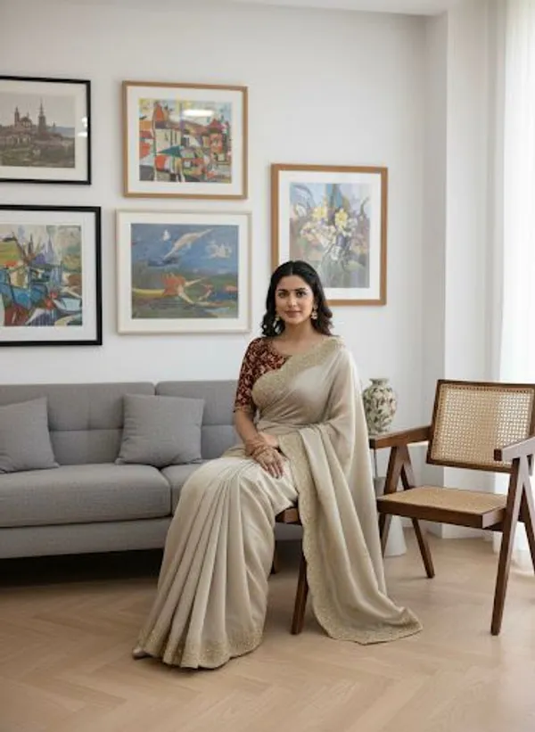 Cream_Syska_Silk_Designer_Saree