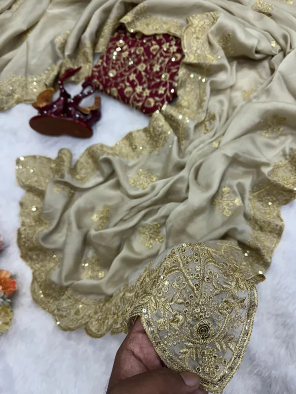 Cream_Syska_Silk_Designer_Saree