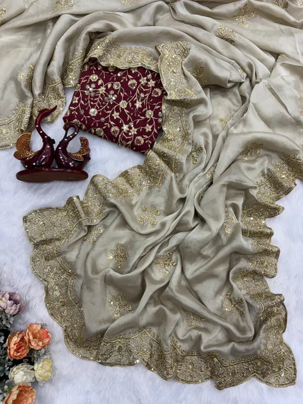 Cream_Syska_Silk_Designer_Saree