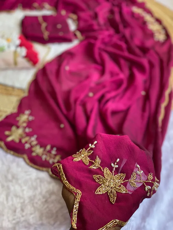 Wine_Chocolate_Silk_Handwork_Saree