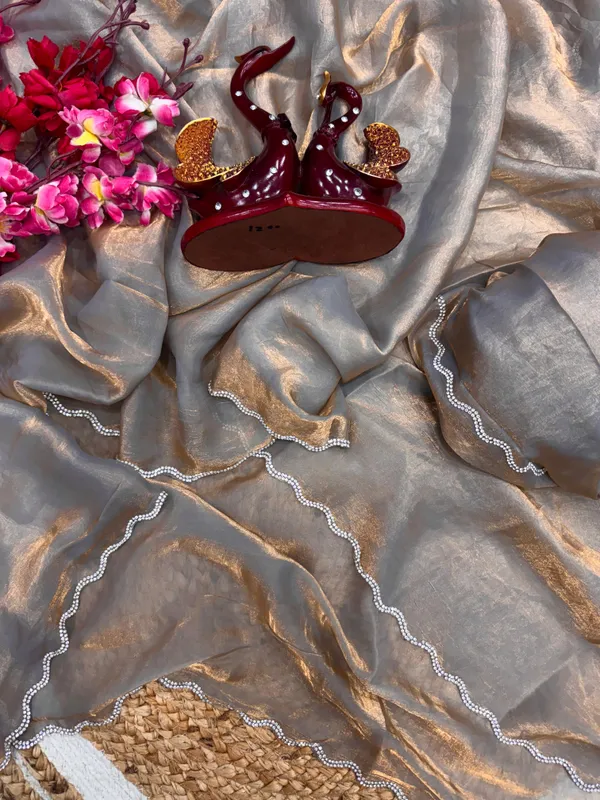 Grey_Soft_Silk_Handwork_Designer_Saree