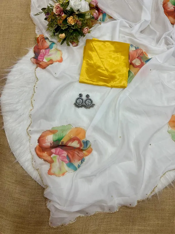 White_Floral_Print_Hand-Embroidered_Saree