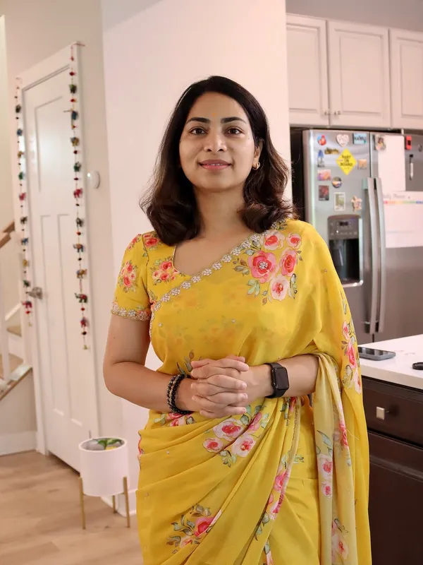 Yellow_Floral_Print_Embroidered_Saree