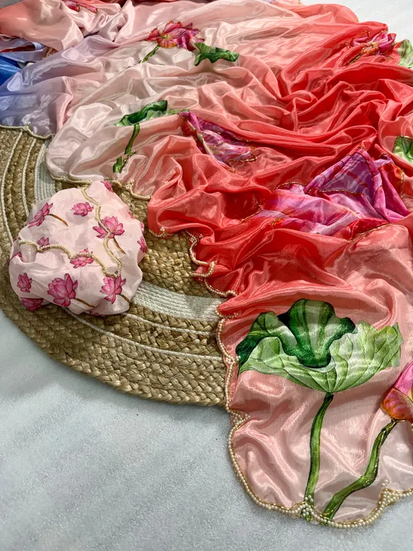 Peach_Lotus_Motif_Hand-Embroidered_Saree