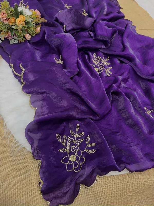 Purple_Shaded_Satin_Silk_Handwork_Saree
