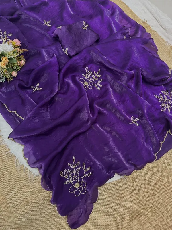 Purple_Shaded_Satin_Silk_Handwork_Saree