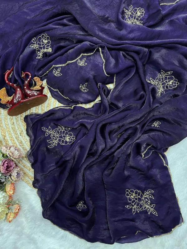 Purple_Shaded_Satin_Silk_Handwork_Saree