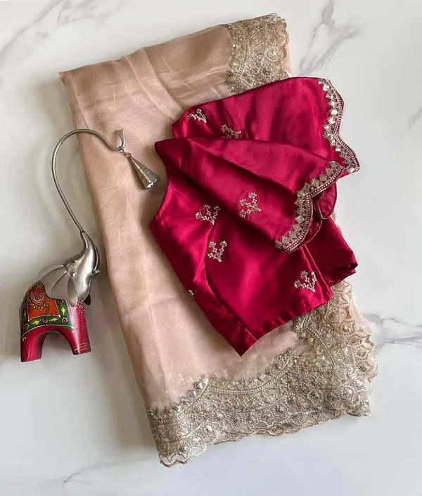 Cream_Tissue_Silk_Embroidered_Designer_Saree