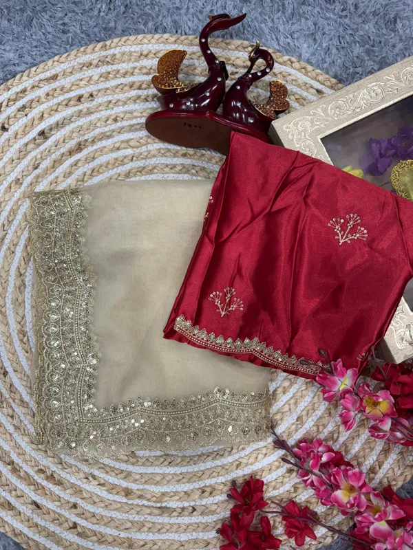 Cream_Tissue_Silk_Embroidered_Designer_Saree