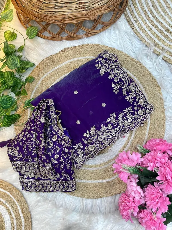 Purple_Space_Silk_With_Embroidered_Saree