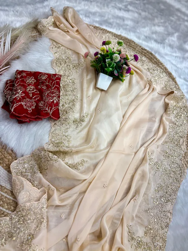 Cream_Syska_Silk_Designer_Saree